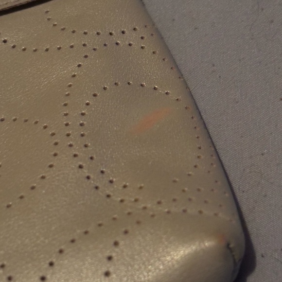 Coach | Perforated Signature Leather Wristlet Clutch in Gray w Hangtag - Picture 4 of 4